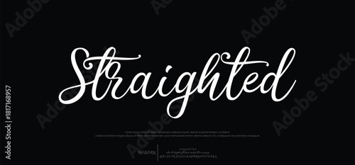 Elegant Signature Font. Best Alphabet Beautiful Calligraphy Signature Font