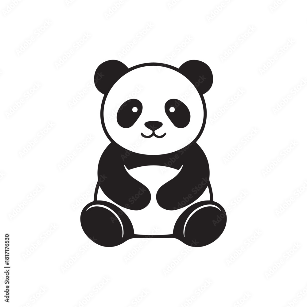 Fototapeta premium panda logo vector for children book mascot and educational icon