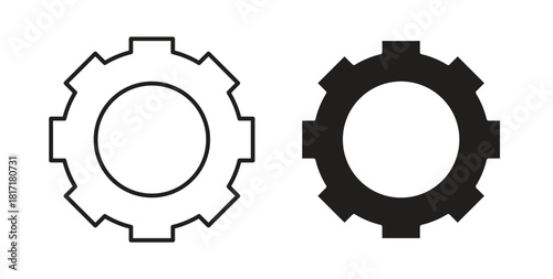 Gear icon concept set. Simple icon collection