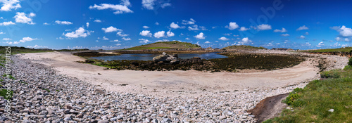 panorama on bryher Isles of Scilly cornwall uk 