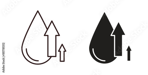 High cholesterol icon concept set. Simple icon collection