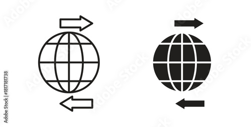 Import export icon concept set. Simple icon collection