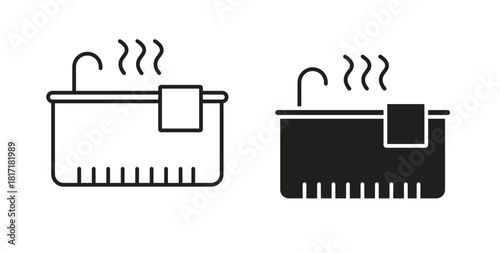 Jacuzzi icon concept set. Simple icon collection