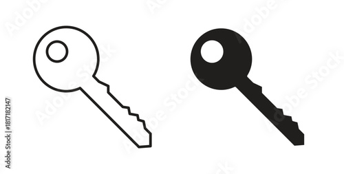 key icon concept set. Simple icon collection