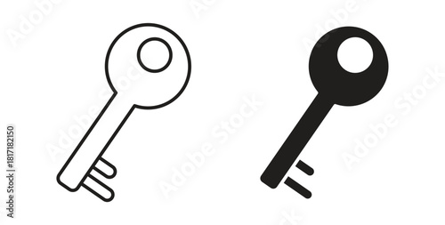 key icon concept set. Simple icon collection