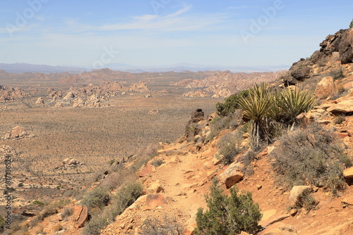 Wonderland of Rocks from the Ryan Mountain hiking trail at Joshua Tree National Park, California