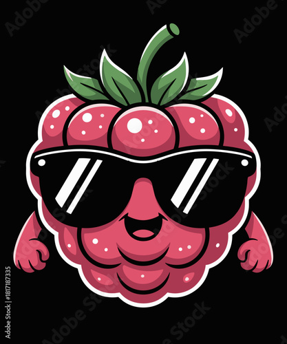 Cute Raspberry Fruit Relaxing Lazy Raspberry