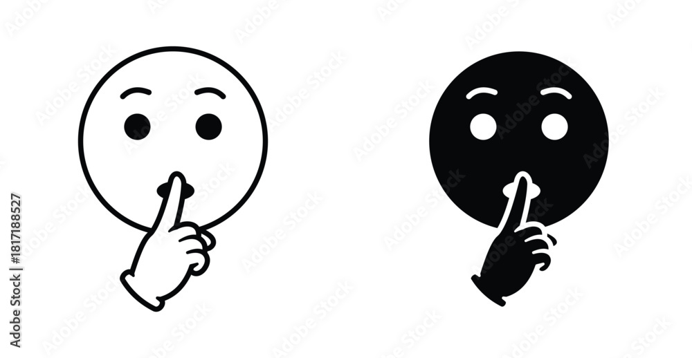 Photography Emoticon making silence icon