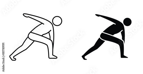 Flexibility icon. Line with editable stroke and flat for Web