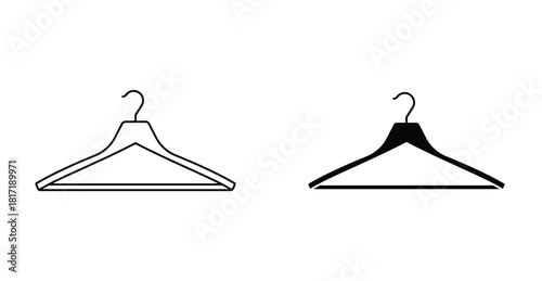 Hanger icon. Line with editable stroke and flat for Web