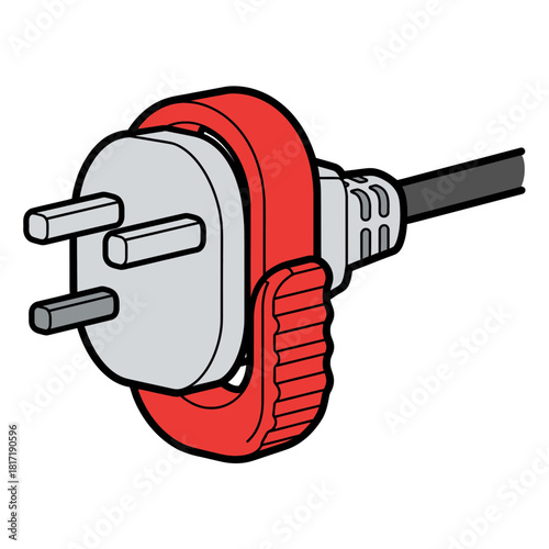 Industrial power plug disconnected for safe maintenance, emphasizing unplug-to-protect safety culture
