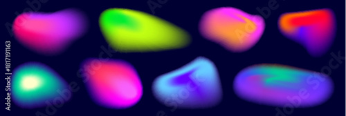 Abstract aura background with soft blur and glossy blob. Smooth gradient blur aura highlights organic blob shape. Perfect for modern gradient design.