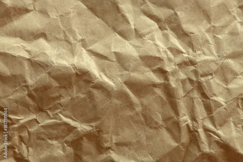 Brown background old crumpled paper texture