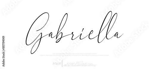 Lettering signature font isolated on grey background. brus style alphabet. Vector logo letters.