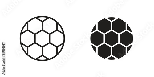Football icon flat and thin stroke vector pack. Editable icons set