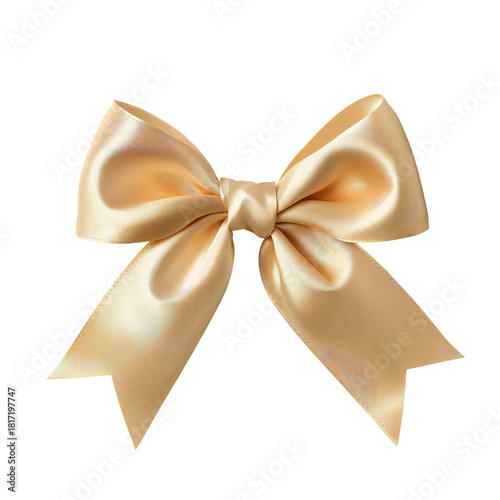 Elegant Gold Satin Ribbon Bow for Gifts and Decorations