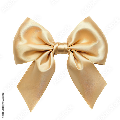 Elegant Gold Satin Ribbon Bow for Gifts and Decorations