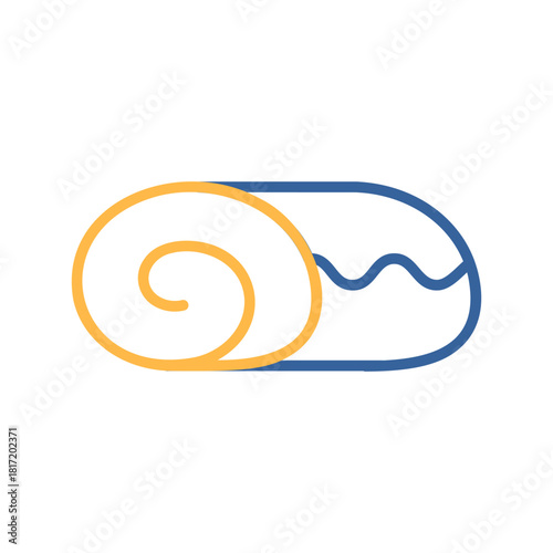 Delicious Sweet Sponge Cake Roll Icon