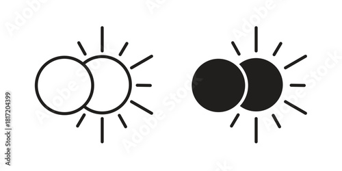 Eclipse icon set. Outline symbol editable.
