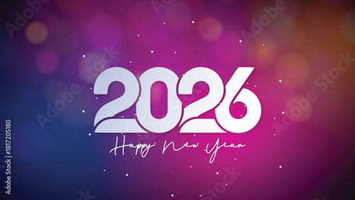 Bright new year 2026 celebration banner design