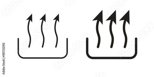 Heat icon flat and stroke collection for ui ux work.