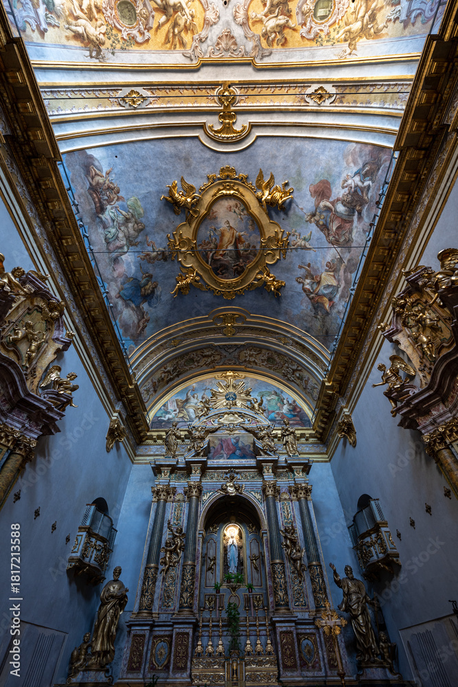 Obraz premium Church of Santa Maria sopra Minerva Interior - Assisi, Italy