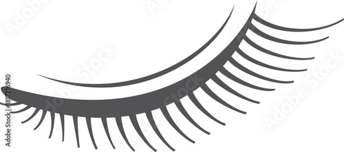 A long black eyelash with a black eye shadow