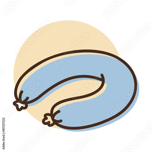 Ring Bologna Sausage Minimalistic Flat Icon