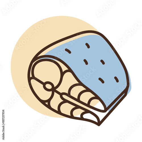 Mackerel Fish Fillet Minimalistic Flat Icon