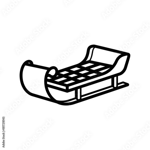 Sled icon representing winter fun and outdoor activities