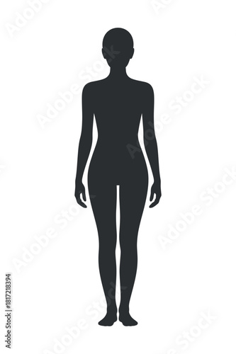 Silhouette of woman vector illustration