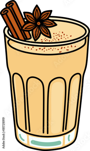 Chai Latte with Star Anise Drawing