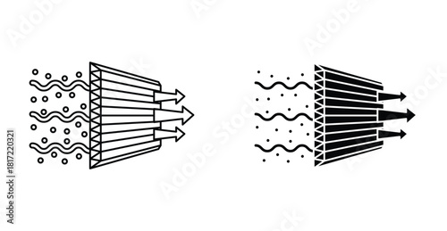 Filtration air icon graphic design. Vector icon illustrations