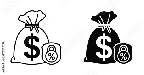 Fixed money icon graphic design. Vector icon illustrations