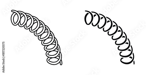 Flexible spring icon graphic design. Vector icon illustrations