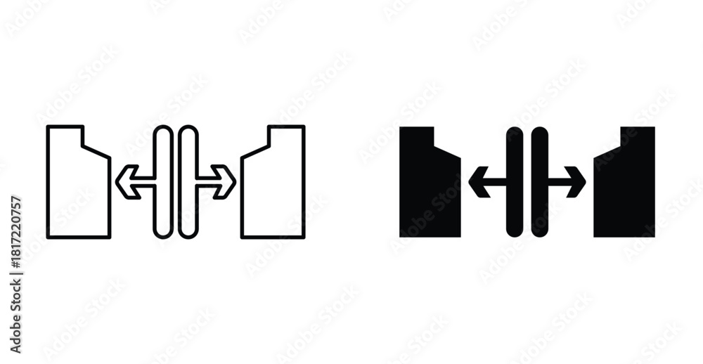 Obraz premium Gap icon graphic design. Vector icon illustrations