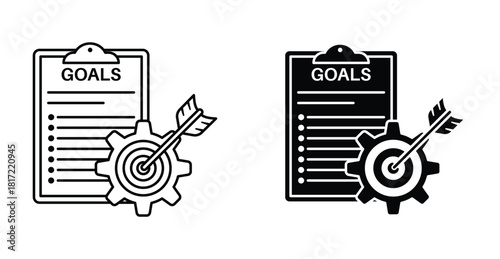 Goalfor banner and graphic design. Vector icon illustrationsaging design Vector illustrationsnting icon graphic design. Vector icon illustrations
