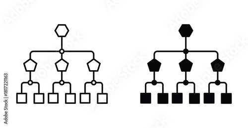 Hierarchical order icon graphic design. Vector icon illustrations