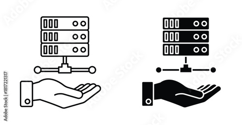 Hosting icon graphic design. Vector icon illustrations