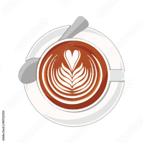 Coffee art milk Vectors