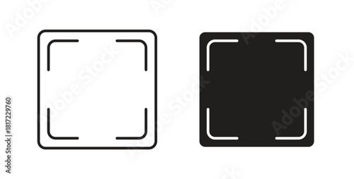 Fullscreen icon in simple flat trend modern graphic design abstract logotype element