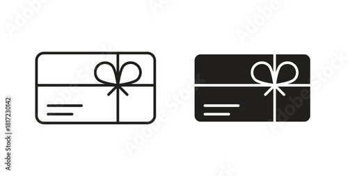 Gift card icon in simple flat trend modern graphic design abstract logotype element