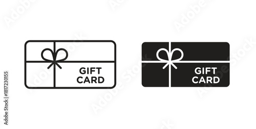 Gift card icon in simple flat trend modern graphic design abstract logotype element