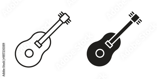 Guitar icon in simple flat trend modern graphic design abstract logotype element