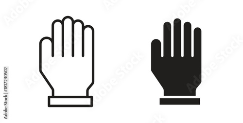 Hand icon in simple flat trend modern graphic design abstract logotype element