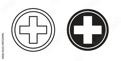 Hospital sign icon in simple flat trend modern graphic design abstract logotype element