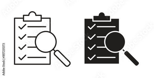 Inspection icon in simple flat trend modern graphic design abstract logotype element