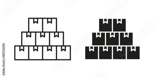 Inventory icon in simple flat trend modern graphic design abstract logotype element