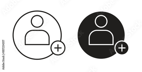 Follower icon simple vectors in black, suitable for projects