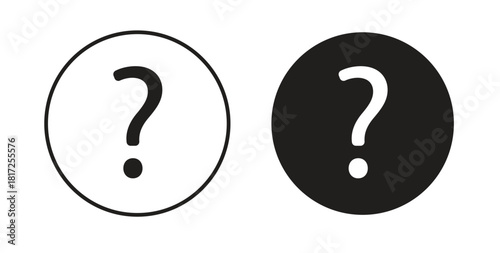 Help icon simple vectors in black, suitable for projects